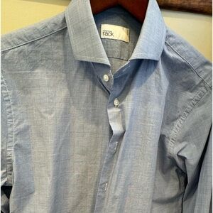 Nordstrom Rack, trim fit, 15/32-33, blue, button down shirt